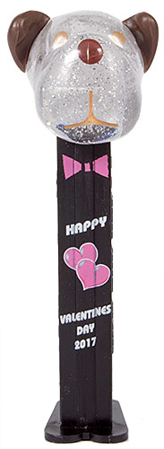 PEZ - AWL / SOS - Valentine 2017 - Barky Brown - Crystal Glitter Head