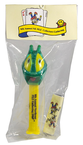 PEZ - Convention - PCN - 2006 - Grasshopper - Green Crystal Head