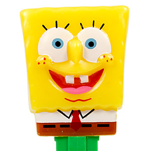 PEZ - SpongeBob SquarePants - SpongeBob in Shirt - yellow head, front shirt, no cheesy spots - A