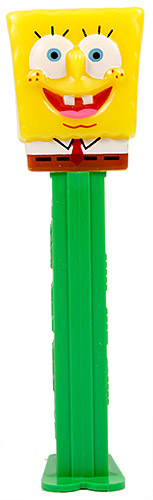 PEZ - SpongeBob SquarePants - SpongeBob in Shirt - yellow head, front shirt, no cheesy spots - A