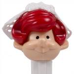 PEZ - Bride B Tan Head, Dark Red Hair