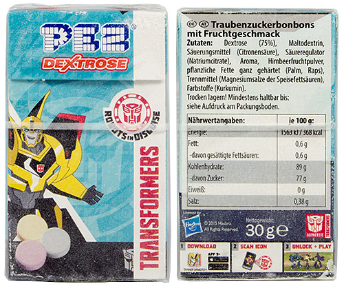PEZ - Dextrose Packs - Transformers