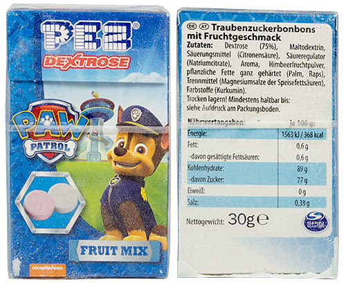 PEZ - Dextrose Packs - Paw Patrol - Chase