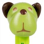 PEZ - Barky Brown Yellow head on Green stem printing
