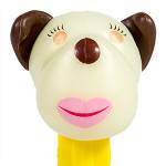 PEZ - Barkina White GITD Head on bats, witch and pumpkins