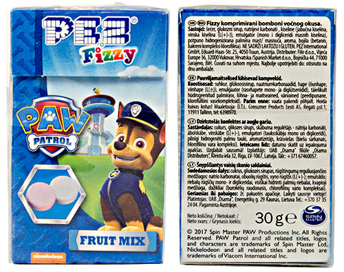 PEZ - Dextrose Packs - Paw Patrol