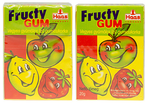 PEZ - Dextrose Packs - Fructy GUM - Haas Hungary