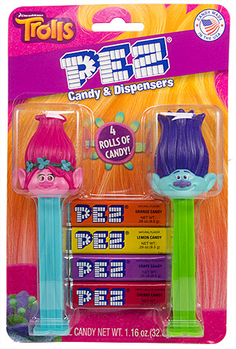 PEZ - Trolls - Trolls Double Pack Poppy & Branch