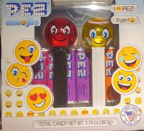 PEZ - Emoji - Emoji Twin Pack Angel Crystal & Devilish Crystal