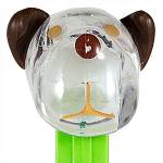PEZ - Barky Brown Crystal Clear Head on Merry Xmas 2017