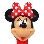 PEZ - Minnie Mouse D red bow white dots on plain red