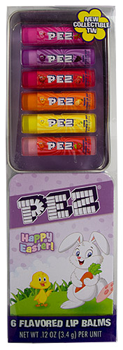 PEZ - Lip Balm - 6 Flavored Lip Palms - Happy Easter