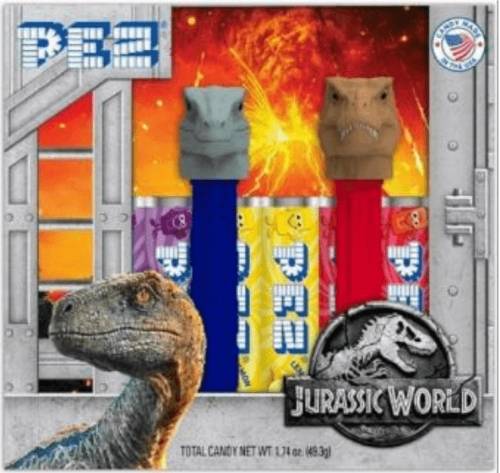 vendu à lunité, un caractère aléatoire fourni Party2u Jurassic World Pez distributeur avec deux REFILS