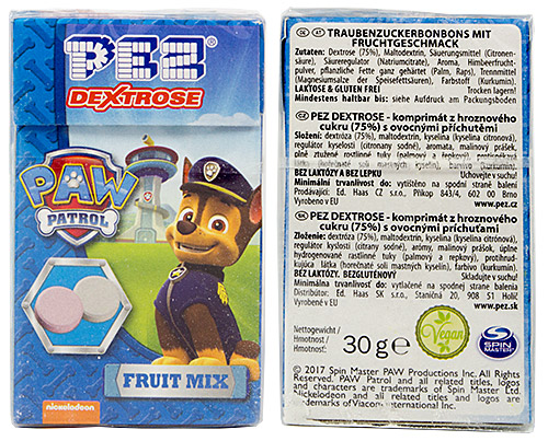 PEZ - Dextrose Packs - Paw Patrol - Chase