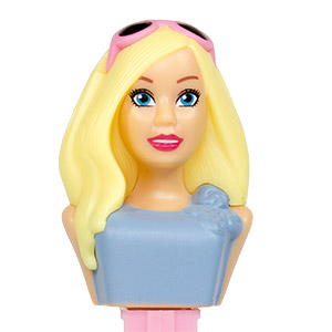 PEZ - Barbie - Serie 2 - Barbie with glasses - turquise with bow - B