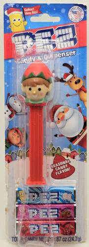 PEZ - Christmas - Elf - red/green cap - B