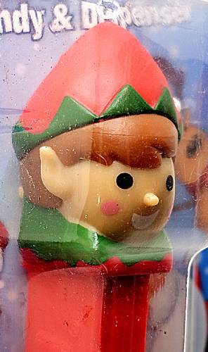 PEZ - Christmas - Elf - red/green cap - B