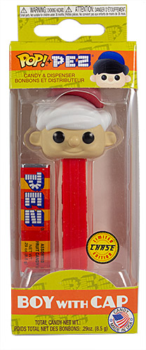 PEZ - PEZ Pals - Boy with Cap (Chase) - Red Cap, White Hair