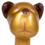 PEZ - Barky Brown Gold Head on Gold