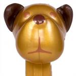 PEZ - Barky Brown  Gold Head Purple Poppy on Gold