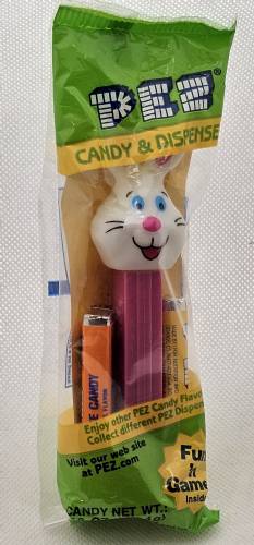 PEZ - Easter - Bunny - White head, two whiskers, pink ears - E