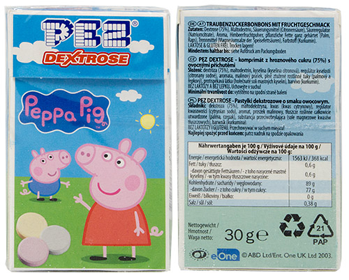 PEZ - Dextrose Packs - Peppa Pig
