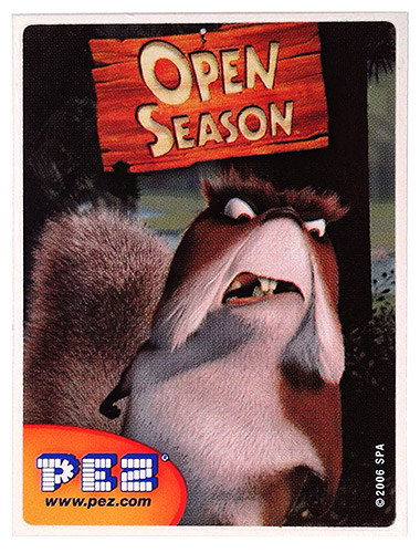 PEZ - Stickers - Open Season - McSquizzy