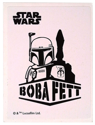 PEZ - Stickers - Star Wars Boba Fett - Boba Fett - White Black