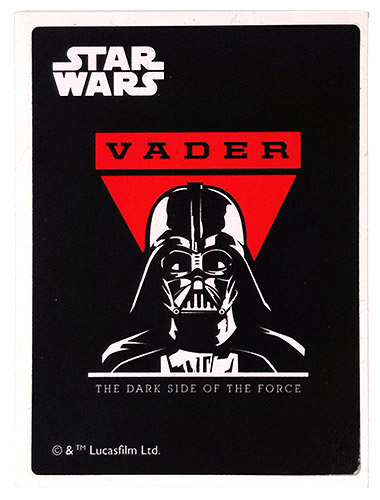 PEZ - Stickers - Star Wars Boba Fett - Darth Vader - Head