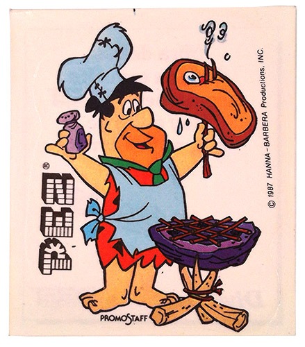 PEZ - Stickers - Flintstones Spanish - Fred - T-Bone Steak