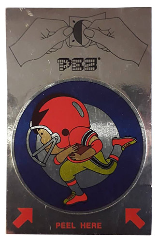 PEZ - Sticker Singles (1970s) - Silver - Football Player