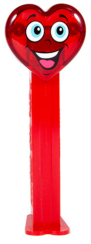 PEZ - Valentines - Happy Crystal Heart - Red Crystal Head