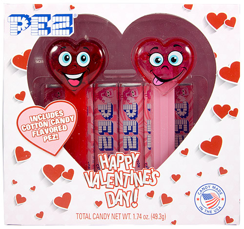 PEZ - Valentines - Happy Hearts Valentines Twin Pack - Cotton Candy