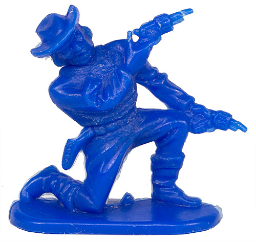 PEZ - Figuren Cowboys und Indianer - Blau - Cowboy Kniend