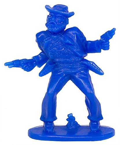 PEZ - Figuren Cowboys und Indianer - Blau - Cowboy 2 Pistolen Hfte