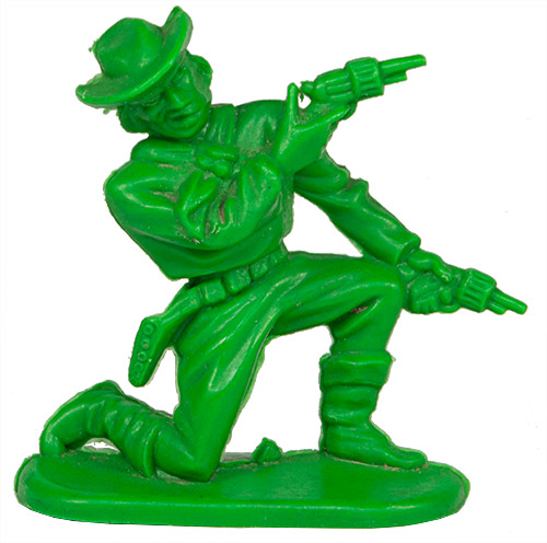 PEZ - Figuren Cowboys und Indianer - Grün - Cowboy Kniend