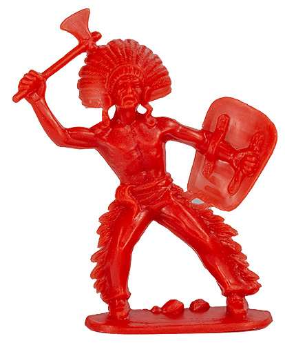 PEZ - Figuren Cowboys und Indianer - Rot - Indianer Tomahawk