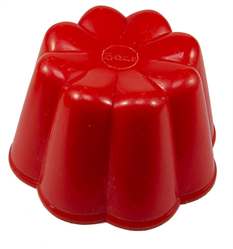 PEZ - Puddingformen - Hoch mit Haas Logo - Dunkelrot