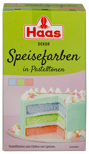 PEZ - Haas Food Products - Decor - Speisefarben in Pastelltnen