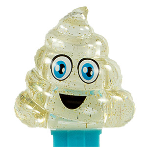 PEZ - Funky Faces - Emoji - Poop - Crystal Glitter, Big Eyes