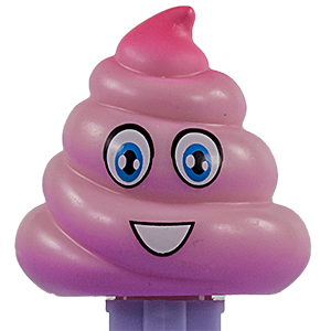 PEZ - Funky Faces - Emoji - 2021 Euro - Poop - Gradient, Big Eyes