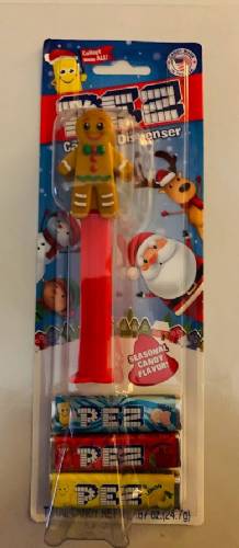 PEZ - Christmas - Gingerbread Man - smiling, no play code