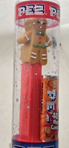 PEZ - Christmas - Gingerbread Man - smiling, no play code