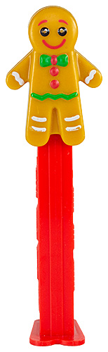 PEZ - Christmas - Gingerbread Man - smiling, no play code