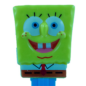 PEZ - SpongeBob SquarePants - SpongeBob in Shirt - yellow head, front shirt, no cheesy spots - A