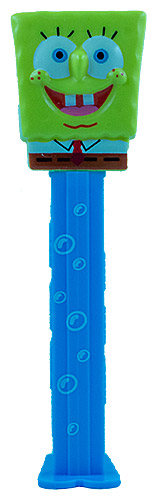 PEZ - SpongeBob SquarePants - SpongeBob in Shirt - yellow head, front shirt, no cheesy spots - A