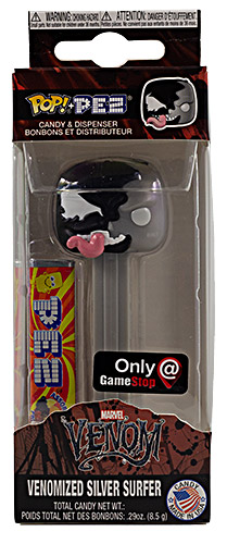 PEZ - Venom - GameStop - Venomized Silver Server - Light grey tongue