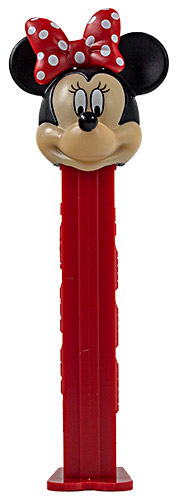 PEZ - Mickey Mouse & Friends - Minnie Mouse - red off bow white polka dots - F/K