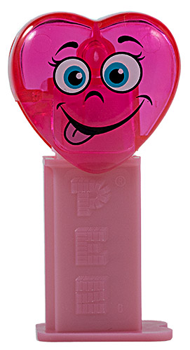 PEZ - Valentines - Valentines Party - Silly Crystal Heart - Pink Crystal Head Mini