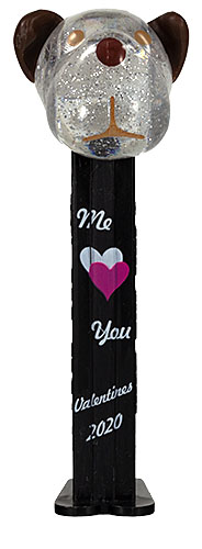 PEZ - AWL / SOS - Valentine 2020 - Barky Brown - Crystal Glitter Head